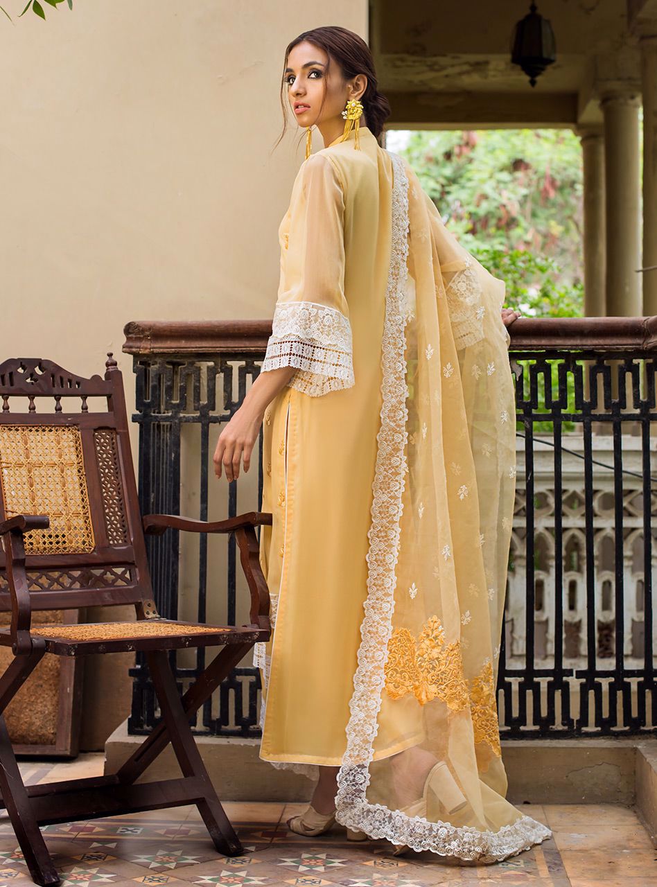 Zainab Chottani | Luxury Pret | YELLOW PETALS by Zainab Chottani - Designer Dress - Type: Ladies Clothes - Available at Libayah - 100% Original
