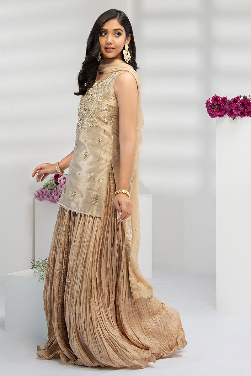 Fatima Khan | Luxury Pret 24 | SWEDISH GOLD by Fatima Khan - Designer Dress - Type: Luxury - Available at Libayah - 100% Original