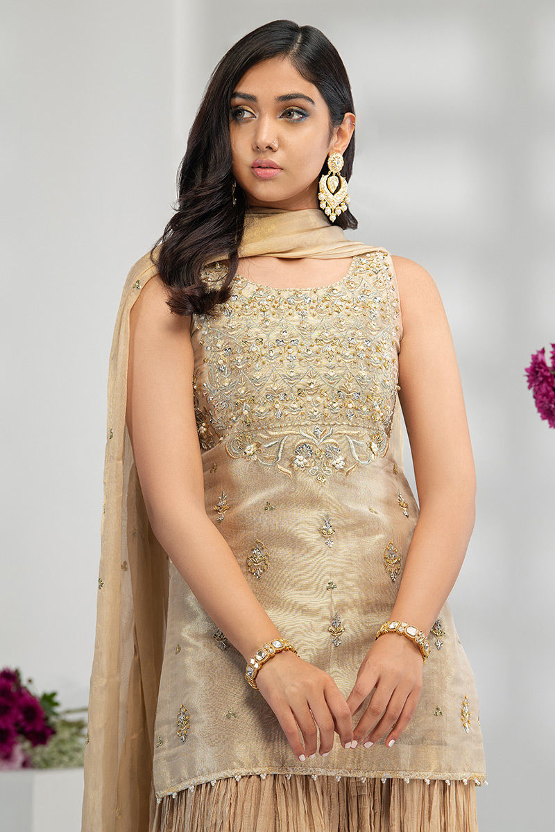 Fatima Khan | Luxury Pret 24 | SWEDISH GOLD by Fatima Khan - Designer Dress - Type: Luxury - Available at Libayah - 100% Original