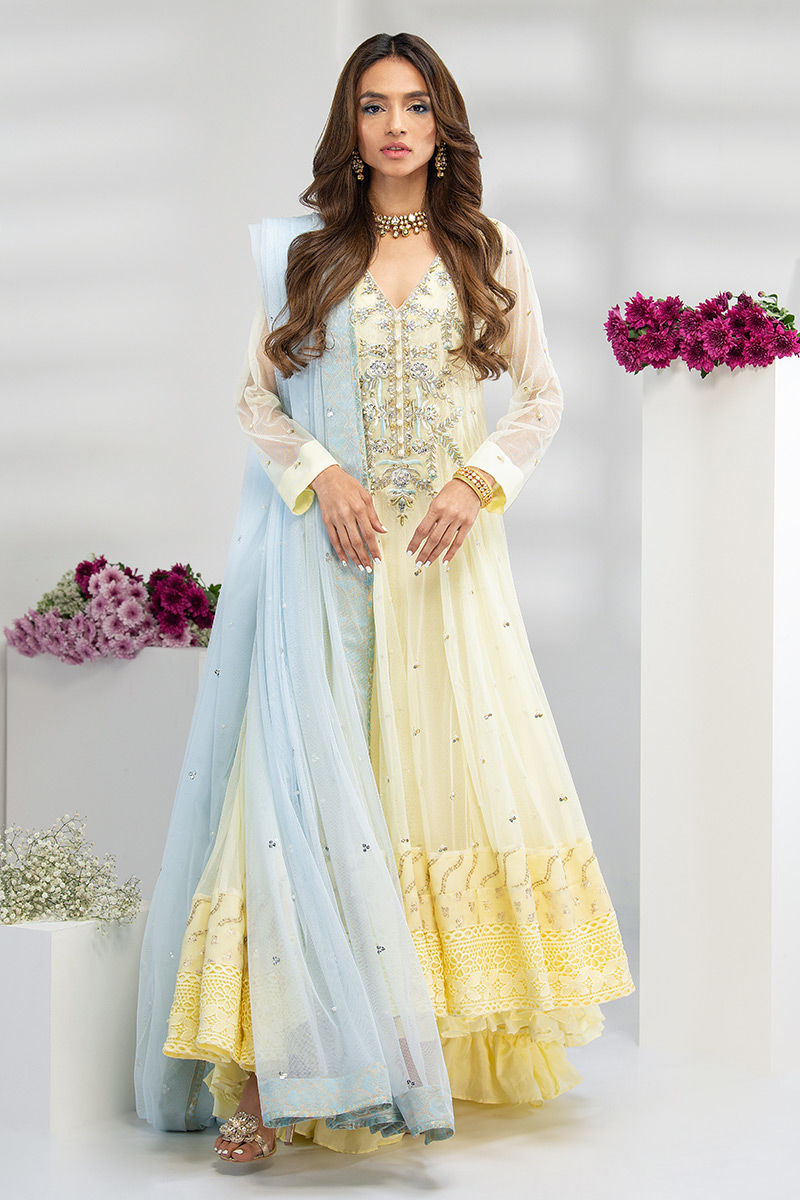 Fatima Khan | Luxury Pret 24 | MAJESTIC LIME by Fatima Khan - Designer Dress - Type: Luxury - Available at Libayah - 100% Original