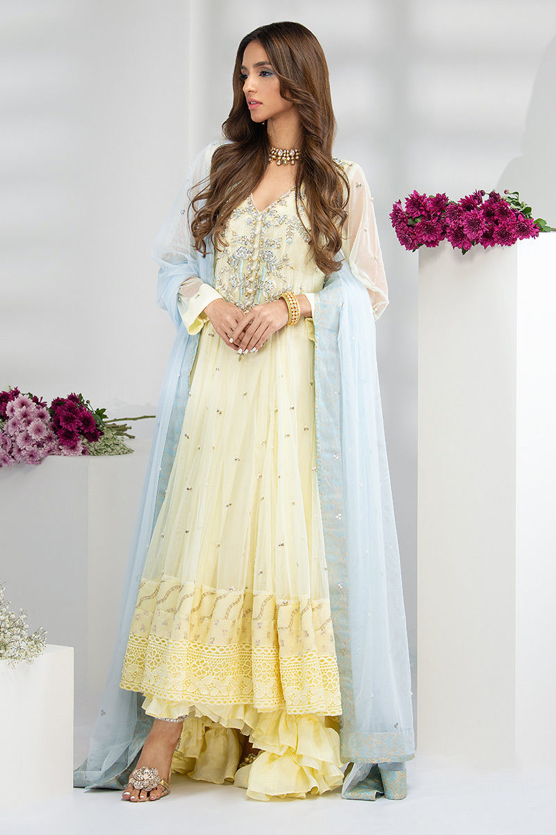 Fatima Khan | Luxury Pret 24 | MAJESTIC LIME by Fatima Khan - Designer Dress - Type: Luxury - Available at Libayah - 100% Original