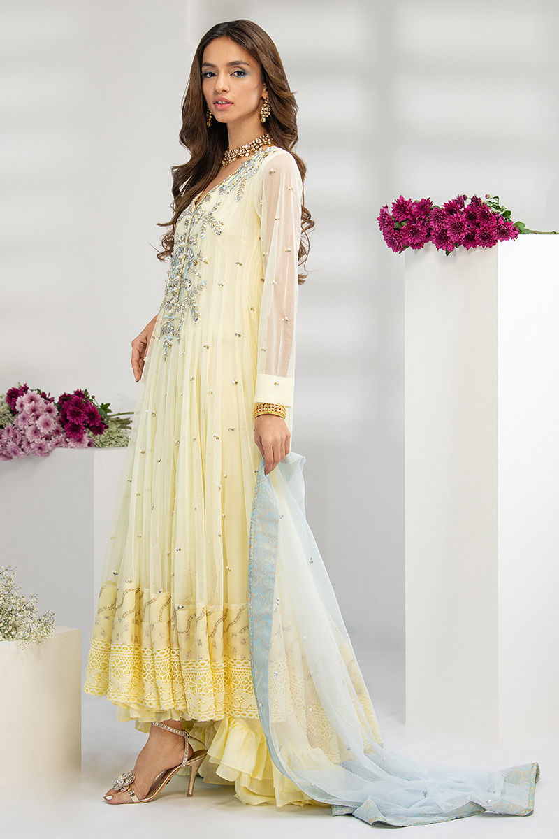 Fatima Khan | Luxury Pret 24 | MAJESTIC LIME by Fatima Khan - Designer Dress - Type: Luxury - Available at Libayah - 100% Original