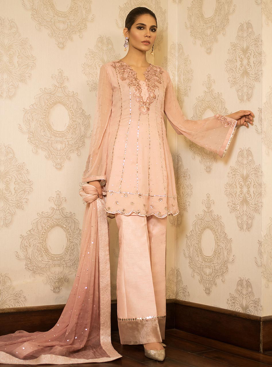 Zainab Chottani | Semi Formals | SILVER ROSALINE by Zainab Chottani - Designer Dress - Type: Ladies Clothes - Available at Libayah - 100% Original