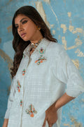 Wardha Saleem | Luxury Pret Fusion Wear | BUTTERFLY CRUSH (WHITE) by Wardha Saleem - Designer Dress - Type: Ladies Clothes - Available at Libayah - 100% Original