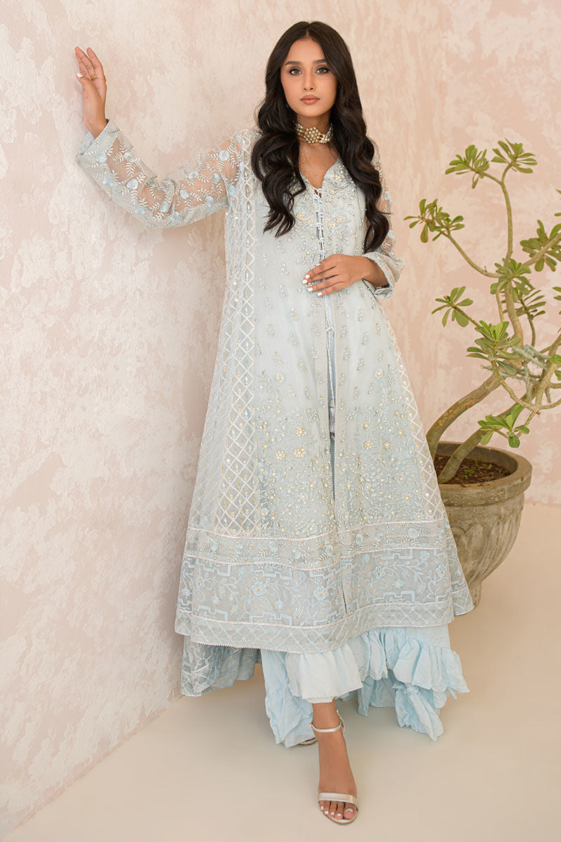 Fatima Khan | Best Sellers 24 | PERSIAN BLUE KALIDAAR by Fatima Khan - Designer Dress - Type: Luxury - Available at Libayah - 100% Original