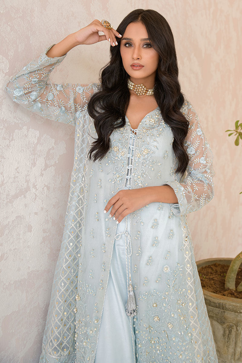 Fatima Khan | Best Sellers 24 | PERSIAN BLUE KALIDAAR by Fatima Khan - Designer Dress - Type: Luxury - Available at Libayah - 100% Original
