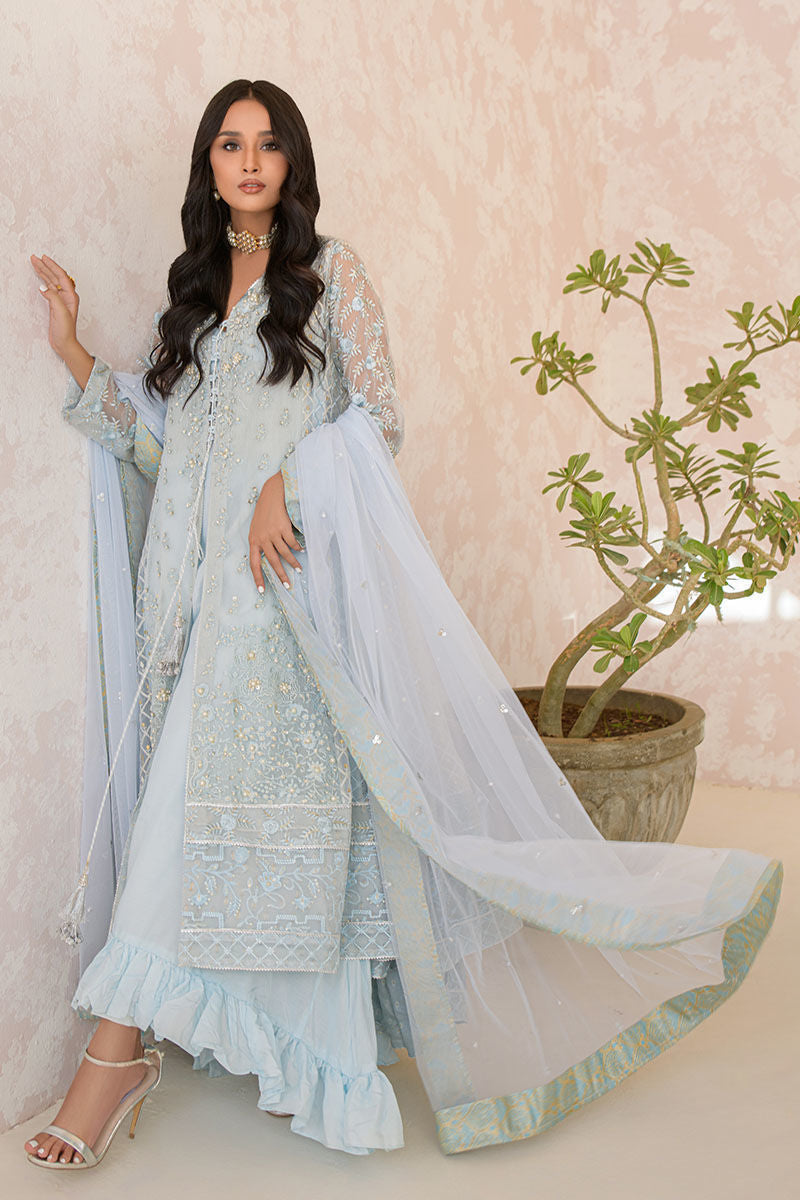 Fatima Khan | Best Sellers 24 | PERSIAN BLUE KALIDAAR by Fatima Khan - Designer Dress - Type: Luxury - Available at Libayah - 100% Original