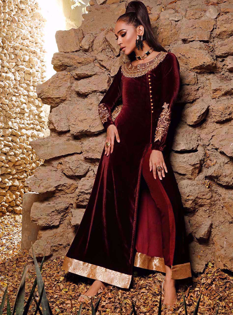Zainab Chottani | Semi Formals | ALIZARIN CRIMSON by Zainab Chottani - Designer Dress - Type: Ladies Clothes - Available at Libayah - 100% Original
