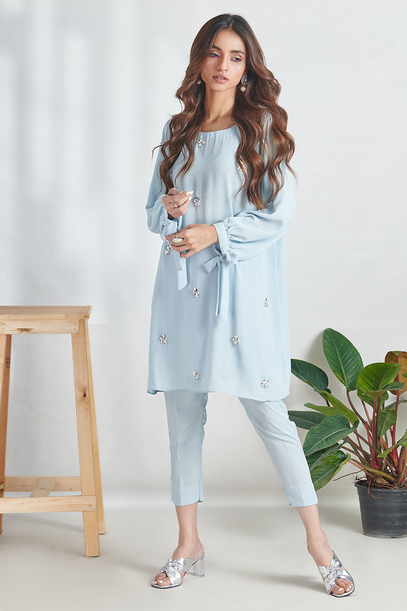 Fatima Khan | Best Sellers 24 | MOON-SOON BLUE by Fatima Khan - Designer Dress - Type: Luxury - Available at Libayah - 100% Original