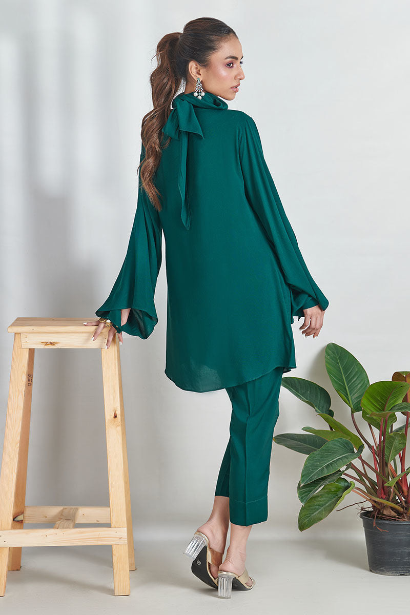 Fatima Khan | Best Sellers 24 | PAPARAZZI GREEN by Fatima Khan - Designer Dress - Type: Luxury - Available at Libayah - 100% Original