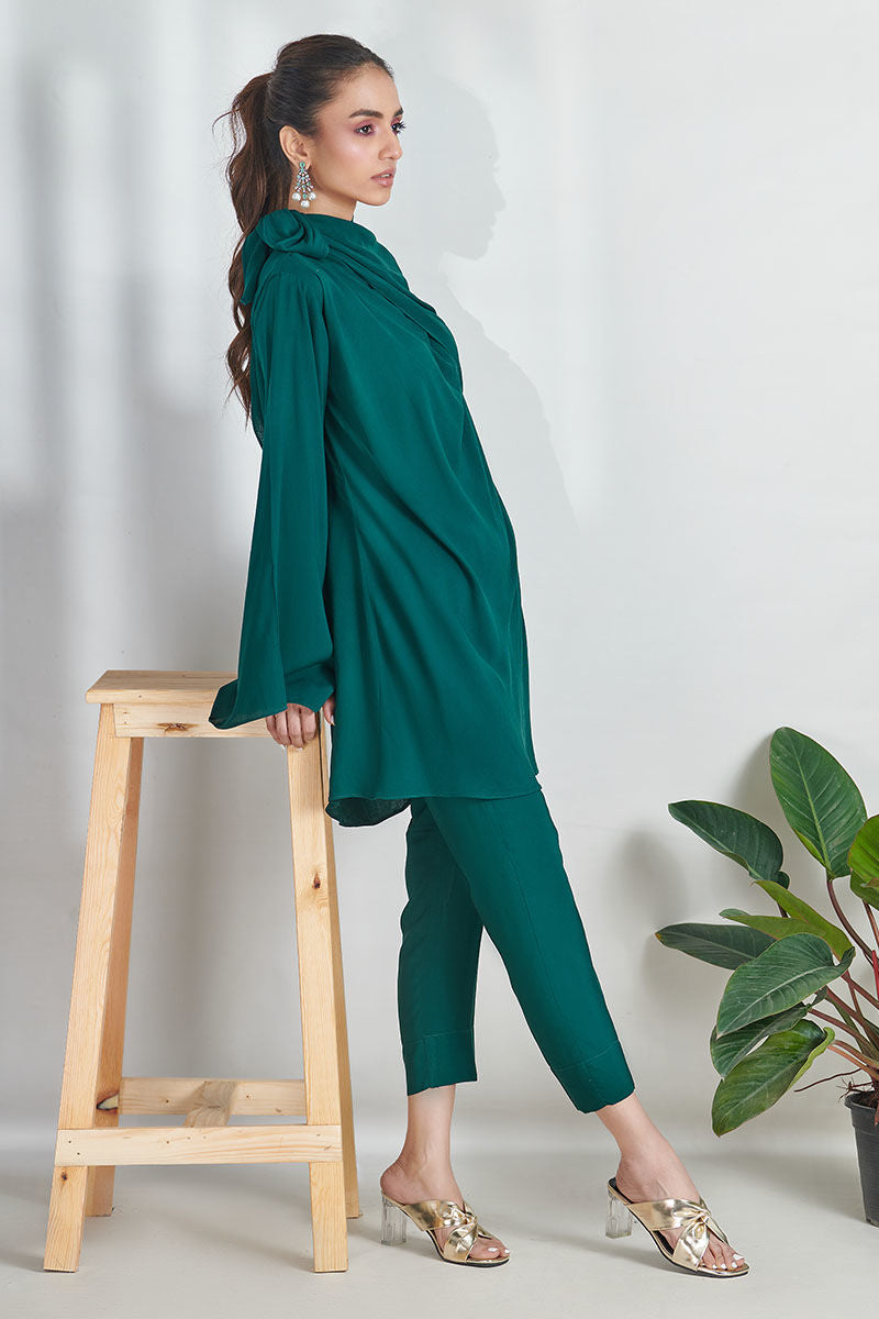 Fatima Khan | Best Sellers 24 | PAPARAZZI GREEN by Fatima Khan - Designer Dress - Type: Luxury - Available at Libayah - 100% Original