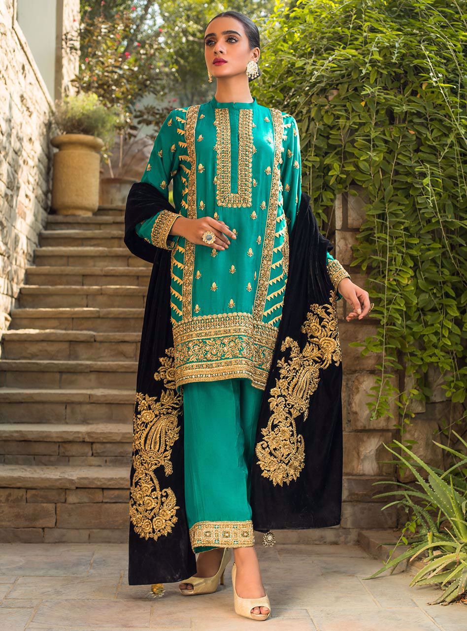 Zainab Chottani | Semi Formals | ANDALEEB by Zainab Chottani - Designer Dress - Type: Ladies Clothes - Available at Libayah - 100% Original