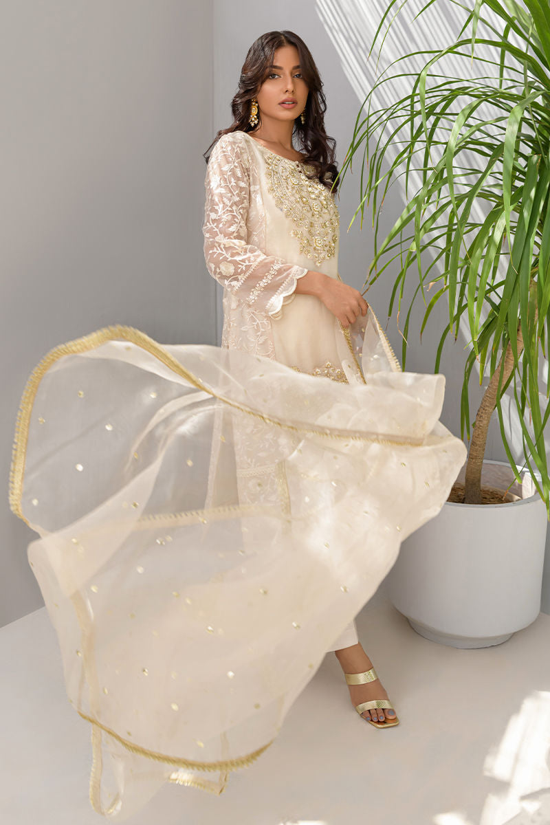 Fatima Khan | Luxury Pret 24 | CREAM SORBET by Fatima Khan - Designer Dress - Type: Luxury - Available at Libayah - 100% Original
