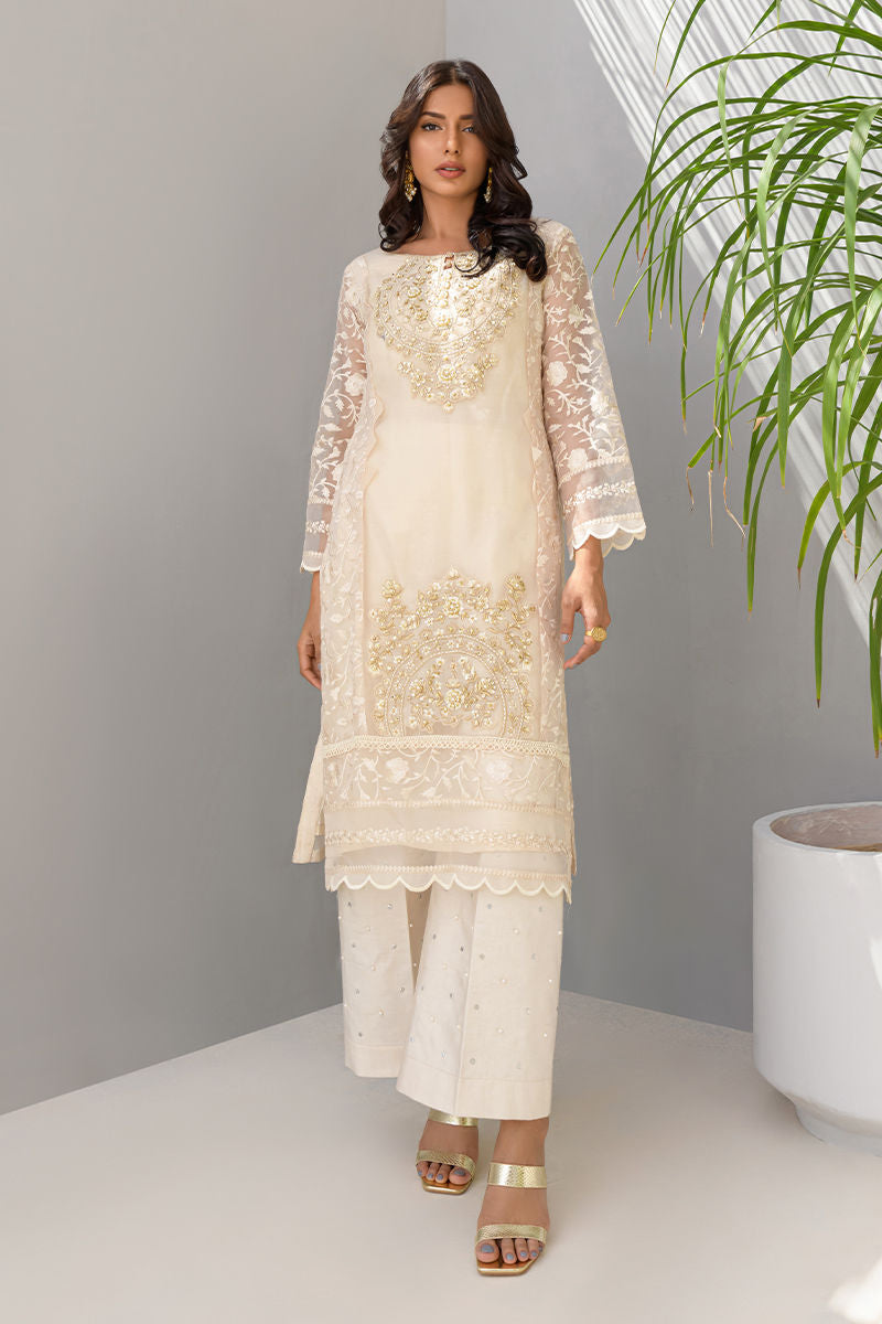 Fatima Khan | Luxury Pret 24 | CREAM SORBET by Fatima Khan - Designer Dress - Type: Luxury - Available at Libayah - 100% Original