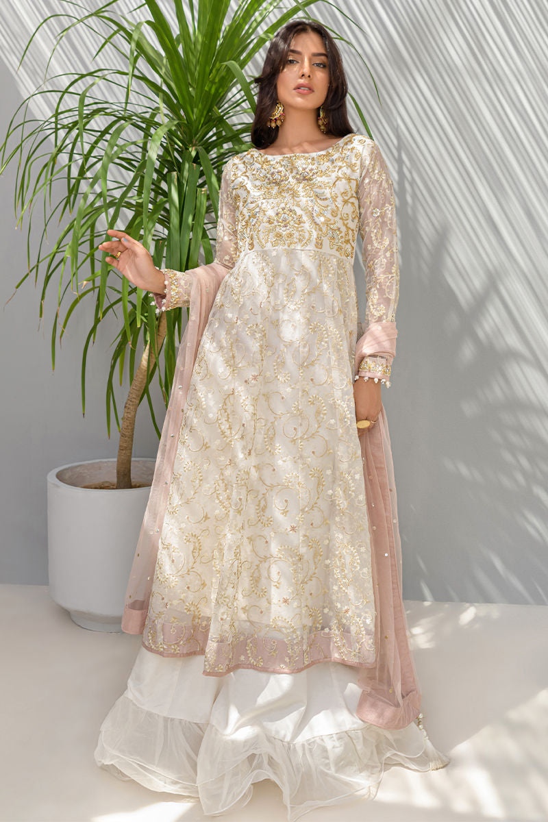 Fatima Khan | Luxury Pret 24 | OFF-WHITE ELEGANCE by Fatima Khan - Designer Dress - Type: Luxury - Available at Libayah - 100% Original