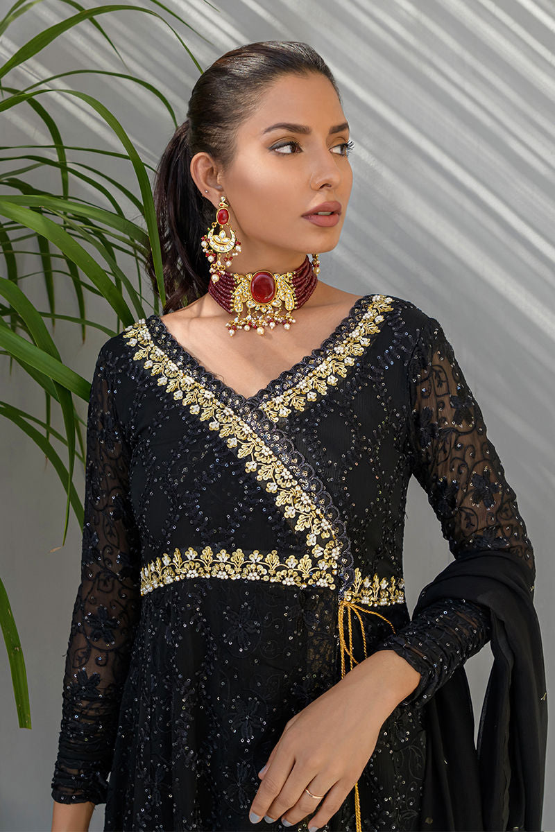 Fatima Khan | Luxury Pret 24 | CHARCOAL GOLD by Fatima Khan - Designer Dress - Type: Luxury - Available at Libayah - 100% Original