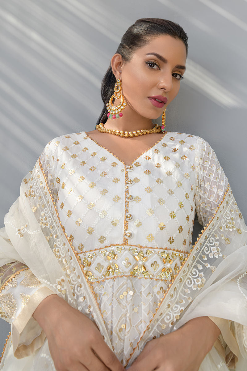 Fatima Khan | Luxury Pret 24 | LOTUS WHITE by Fatima Khan - Designer Dress - Type: Luxury - Available at Libayah - 100% Original