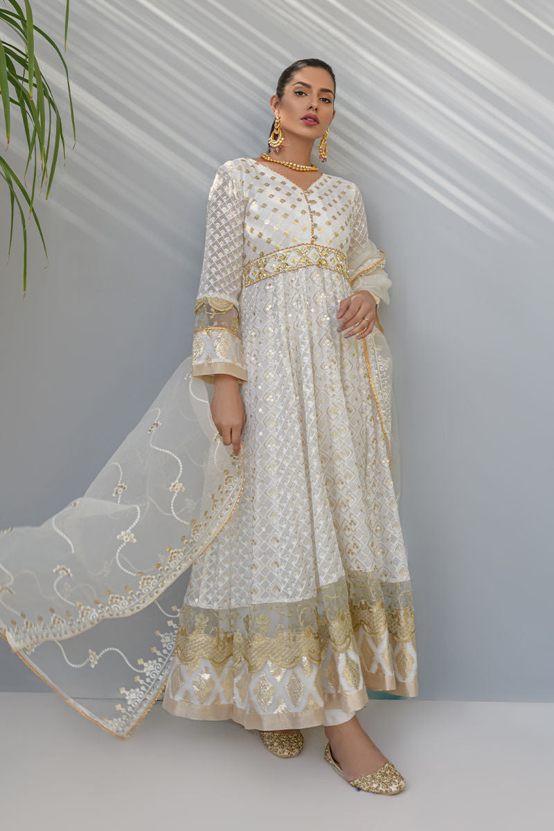 Fatima Khan | Luxury Pret 24 | LOTUS WHITE by Fatima Khan - Designer Dress - Type: Luxury - Available at Libayah - 100% Original