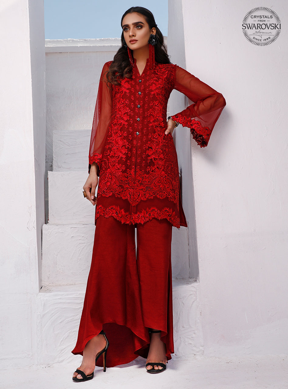 Zainab Chottani | Luxury Pret | FLAME JASPER by Zainab Chottani - Designer Dress - Type: Ladies Clothes - Available at Libayah - 100% Original