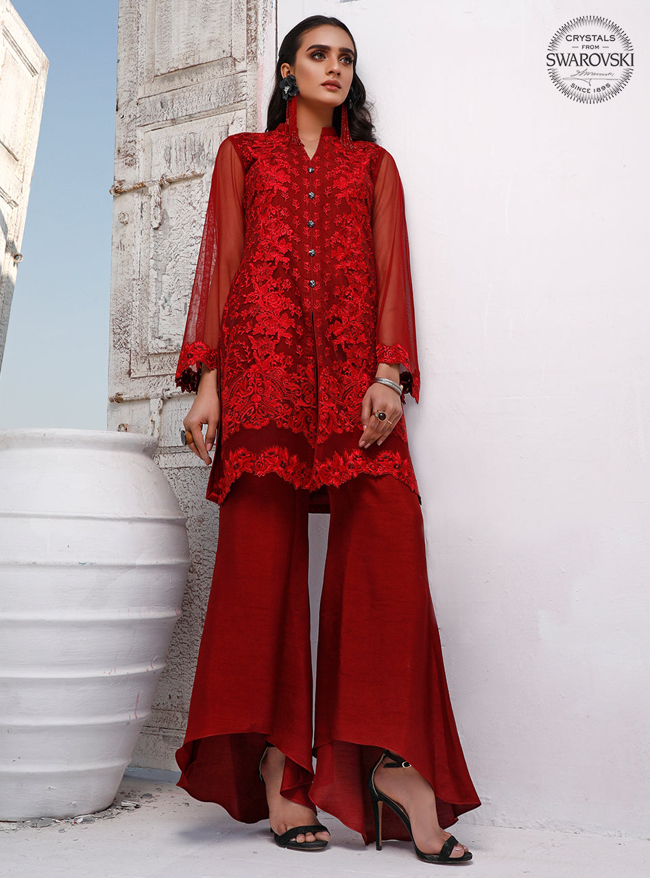 Zainab Chottani | Luxury Pret | FLAME JASPER by Zainab Chottani - Designer Dress - Type: Ladies Clothes - Available at Libayah - 100% Original