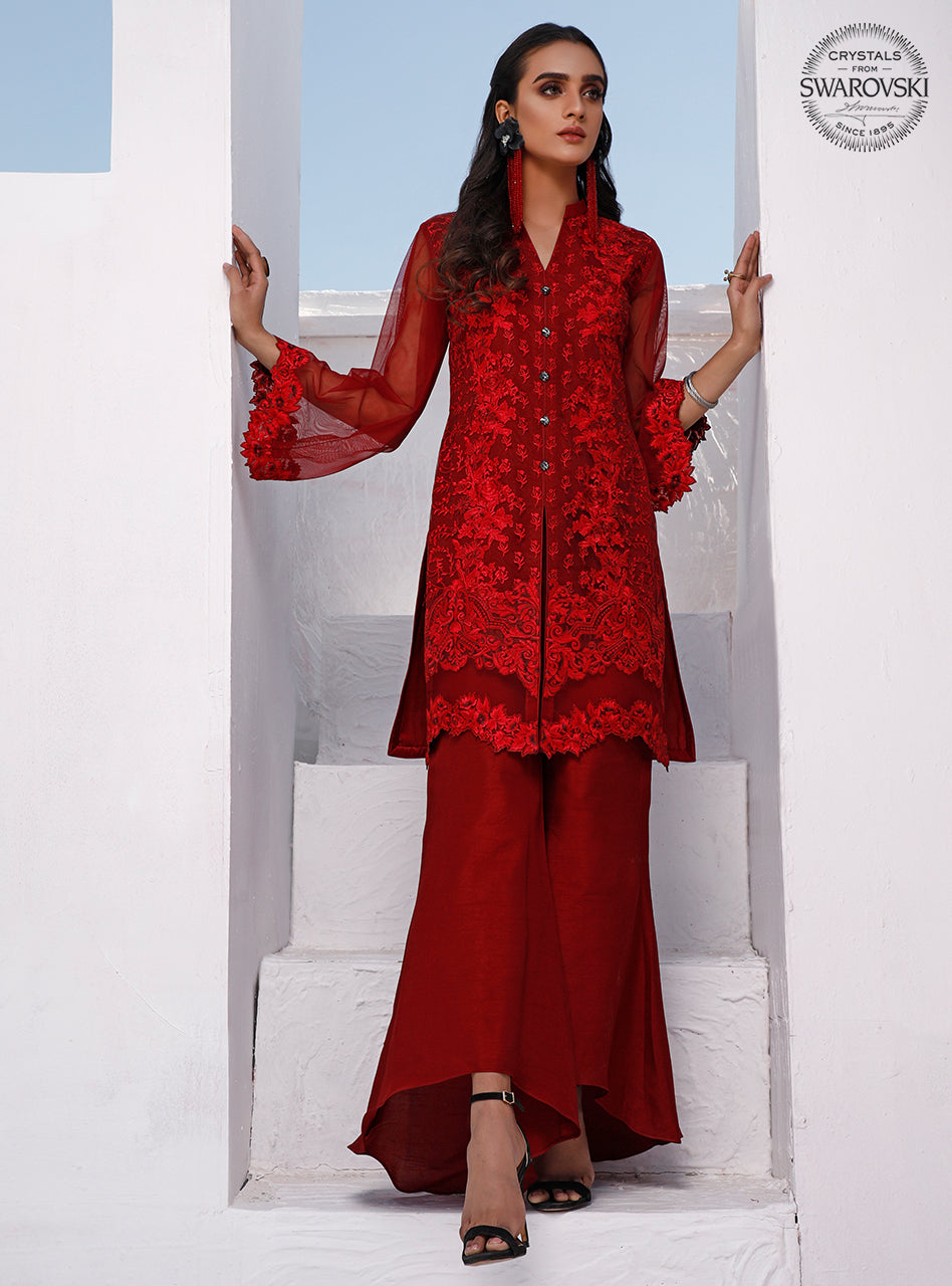 Zainab Chottani | Luxury Pret | FLAME JASPER by Zainab Chottani - Designer Dress - Type: Ladies Clothes - Available at Libayah - 100% Original