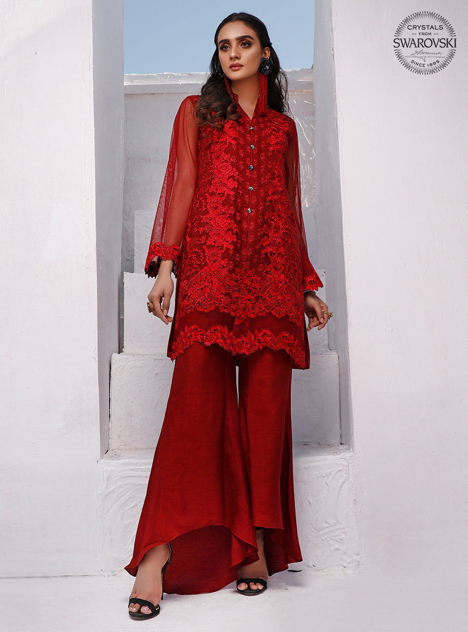 Zainab Chottani | Luxury Pret | FLAME JASPER by Zainab Chottani - Designer Dress - Type: Ladies Clothes - Available at Libayah - 100% Original