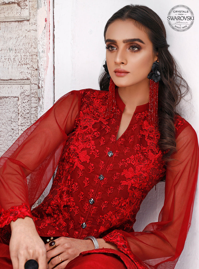 Zainab Chottani | Luxury Pret | FLAME JASPER by Zainab Chottani - Designer Dress - Type: Ladies Clothes - Available at Libayah - 100% Original