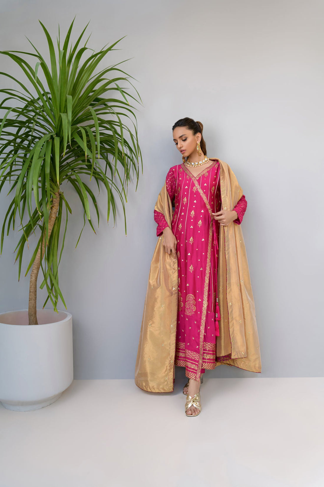 Fatima Khan | Luxury Pret 24 | SHIMMERY FUCHSIA by Fatima Khan - Designer Dress - Type: Luxury - Available at Libayah - 100% Original