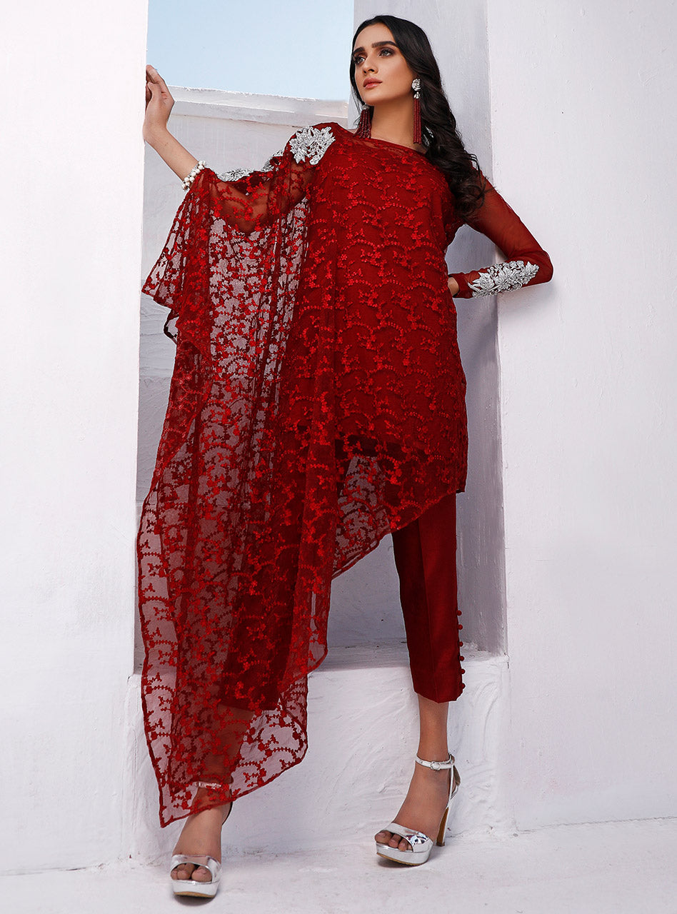 Zainab Chottani | Luxury Pret | MERLOT ADDICTION by Zainab Chottani - Designer Dress - Type: Ladies Clothes - Available at Libayah - 100% Original