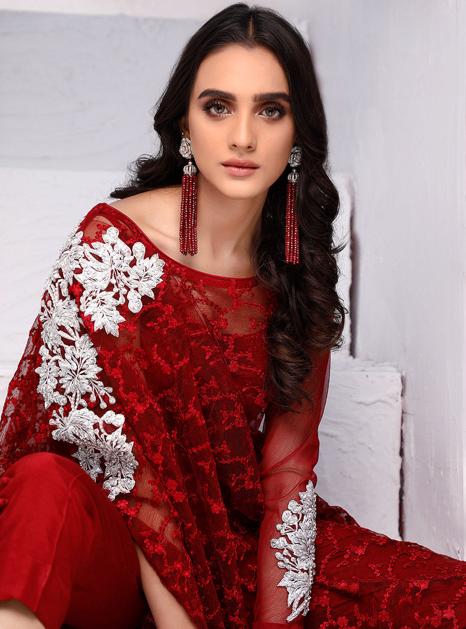 Zainab Chottani | Luxury Pret | MERLOT ADDICTION by Zainab Chottani - Designer Dress - Type: Ladies Clothes - Available at Libayah - 100% Original