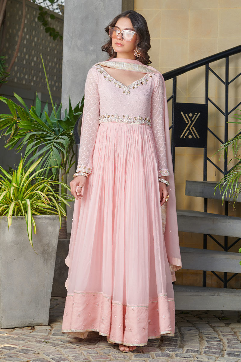 Fatima Khan | Best Sellers 24 | ILLUSION PINK by Fatima Khan - Designer Dress - Type: Luxury - Available at Libayah - 100% Original
