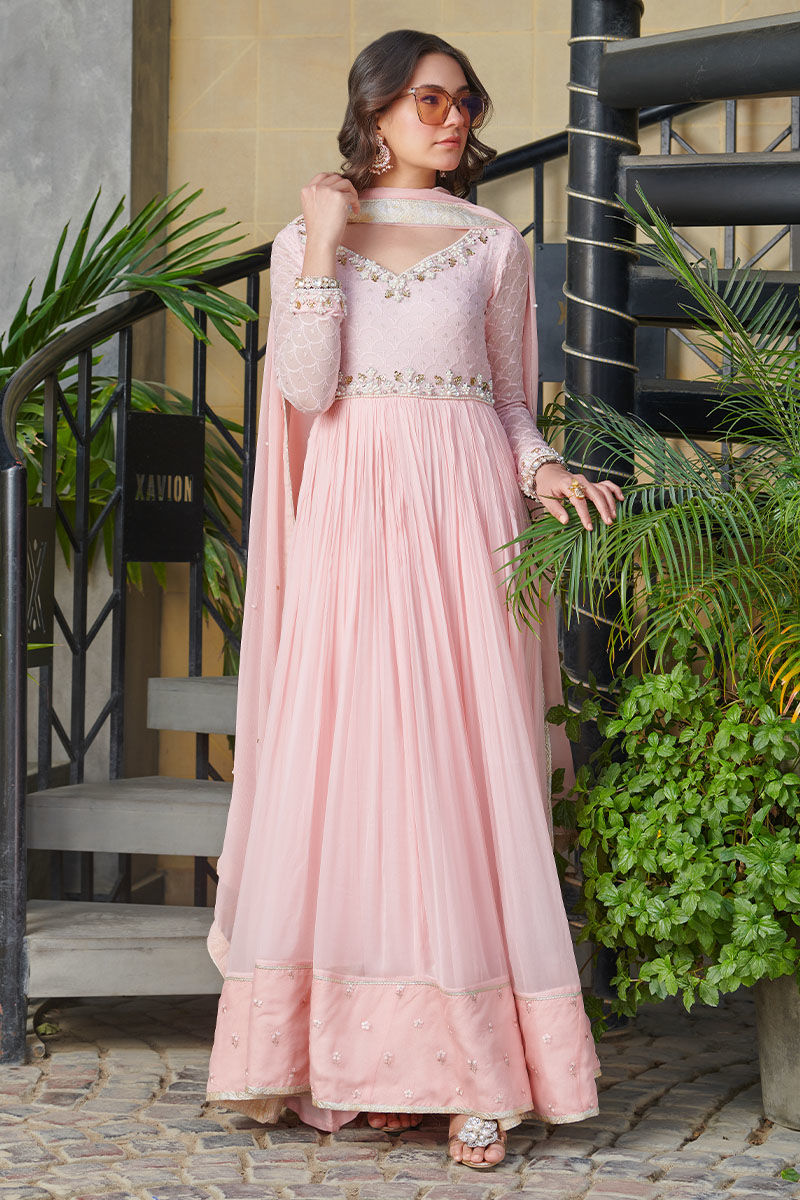 Fatima Khan | Best Sellers 24 | ILLUSION PINK by Fatima Khan - Designer Dress - Type: Luxury - Available at Libayah - 100% Original
