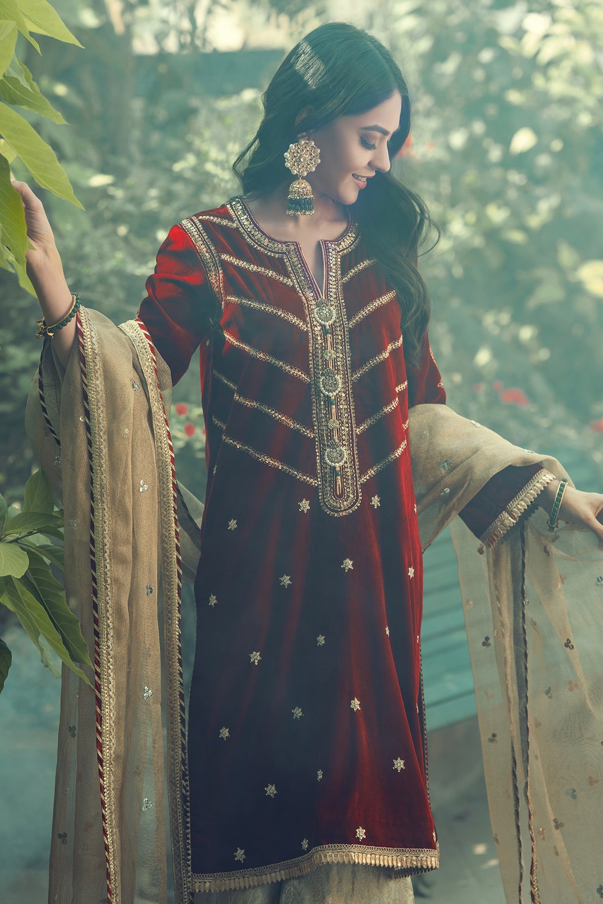 Annus Abrar | Semi Formals | AFSHAN-RUBY by Annus Abrar - Designer Dress - Type: Ladies Clothes - Available at Libayah - 100% Original