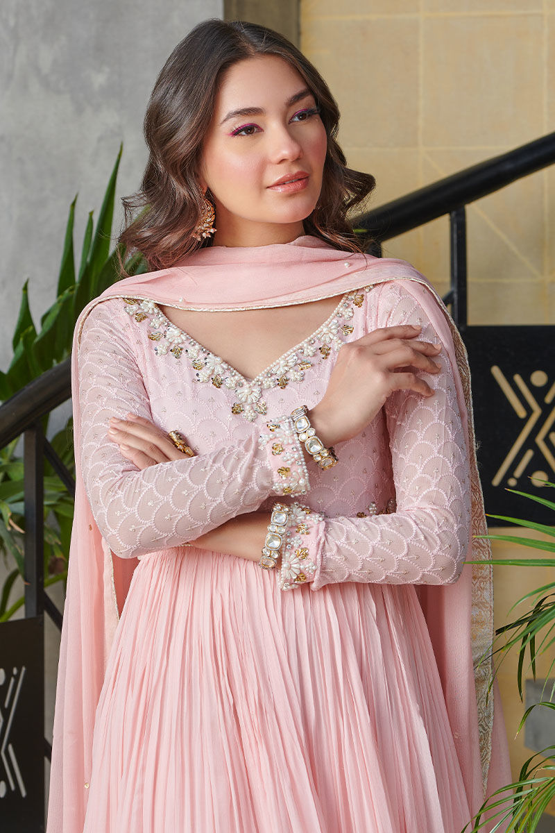 Fatima Khan | Best Sellers 24 | ILLUSION PINK by Fatima Khan - Designer Dress - Type: Luxury - Available at Libayah - 100% Original