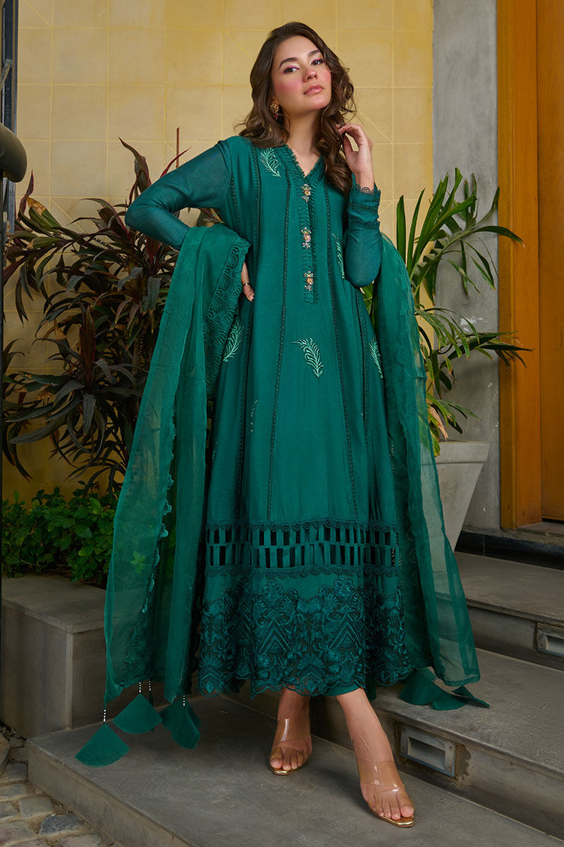 Fatima Khan | Best Sellers 24 | LUSH GREEN by Fatima Khan - Designer Dress - Type: Luxury - Available at Libayah - 100% Original