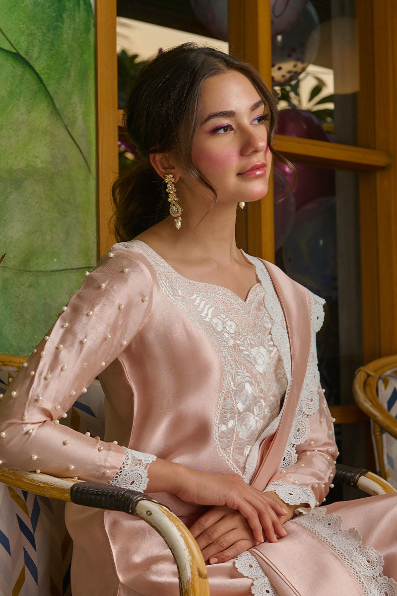 Fatima Khan | Best Sellers 24 | PEACHY PEARL by Fatima Khan - Designer Dress - Type: Luxury - Available at Libayah - 100% Original