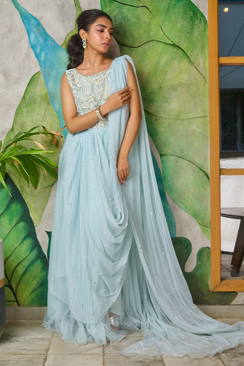 Fatima Khan | Luxury Pret 24 | BRAZILIAN BLUE by Fatima Khan - Designer Dress - Type: Luxury - Available at Libayah - 100% Original