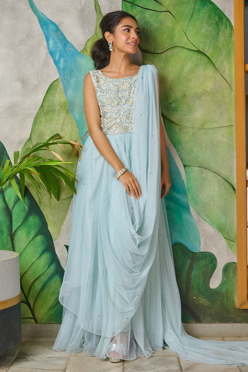 Fatima Khan | Luxury Pret 24 | BRAZILIAN BLUE by Fatima Khan - Designer Dress - Type: Luxury - Available at Libayah - 100% Original