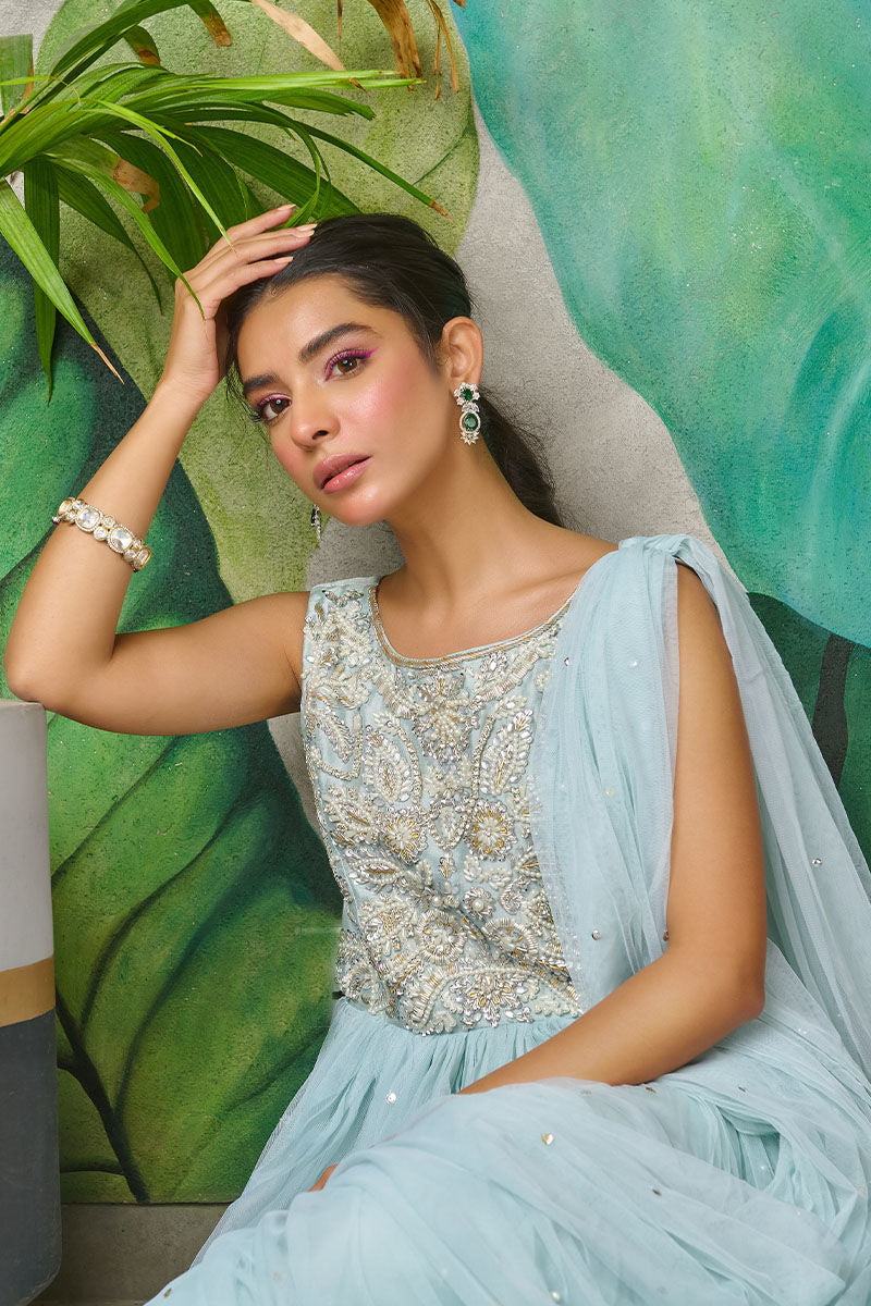 Fatima Khan | Luxury Pret 24 | BRAZILIAN BLUE by Fatima Khan - Designer Dress - Type: Luxury - Available at Libayah - 100% Original