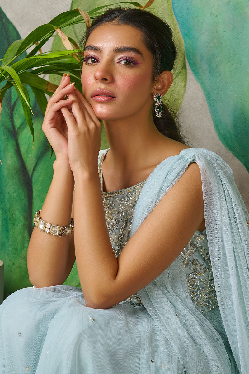 Fatima Khan | Luxury Pret 24 | BRAZILIAN BLUE by Fatima Khan - Designer Dress - Type: Luxury - Available at Libayah - 100% Original
