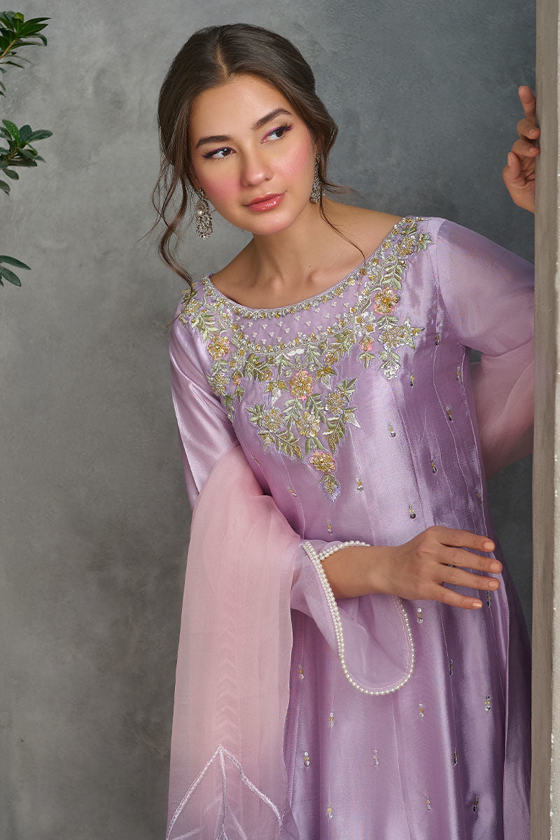 Fatima Khan | Best Sellers 24 | MISTY LILAC KALIDAR by Fatima Khan - Designer Dress - Type: Luxury - Available at Libayah - 100% Original