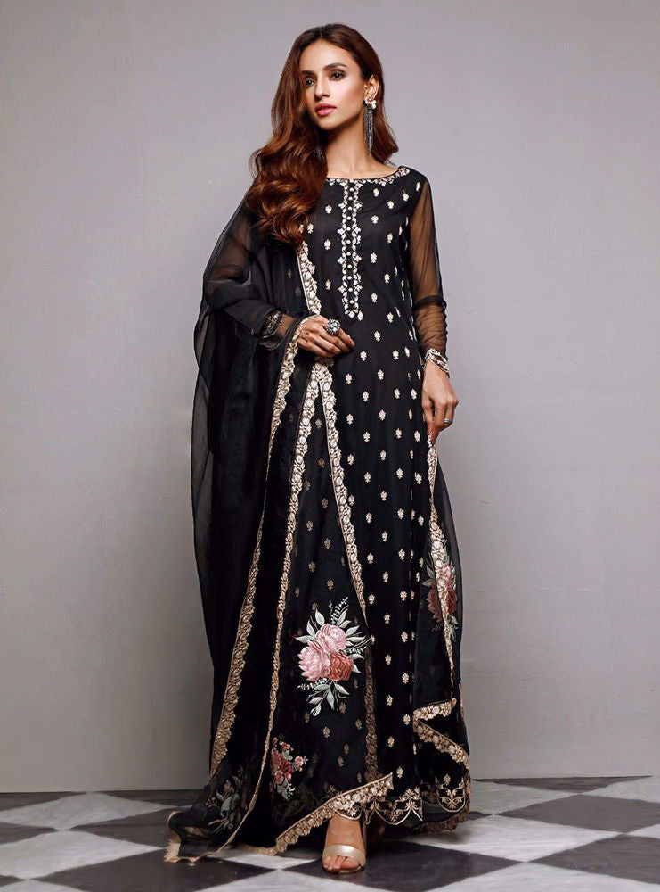 Zainab Chottani | Luxury Pret | BLACK ROSALINE by Zainab Chottani - Designer Dress - Type: Ladies Clothes - Available at Libayah - 100% Original