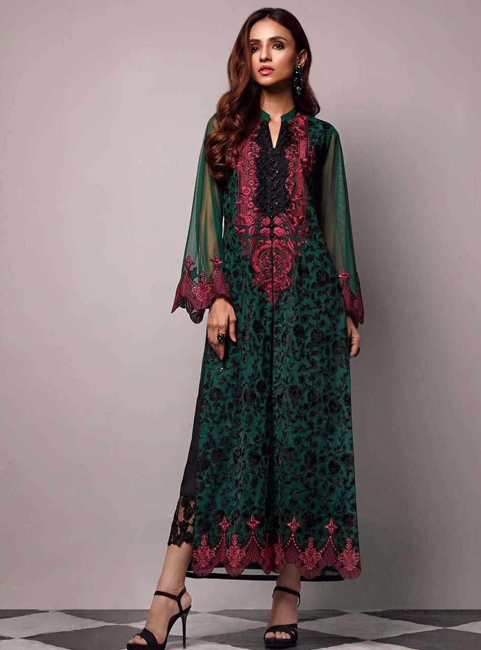 Zainab Chottani | Luxury Pret | EMERALD ELEGANCE by Zainab Chottani - Designer Dress - Type: Ladies Clothes - Available at Libayah - 100% Original