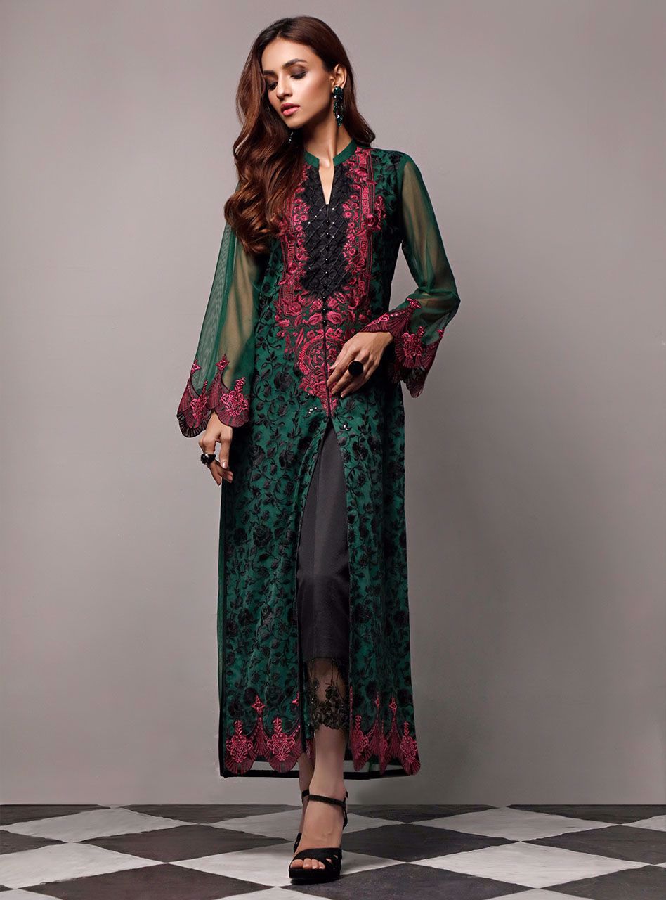 Zainab Chottani | Luxury Pret | EMERALD ELEGANCE by Zainab Chottani - Designer Dress - Type: Ladies Clothes - Available at Libayah - 100% Original