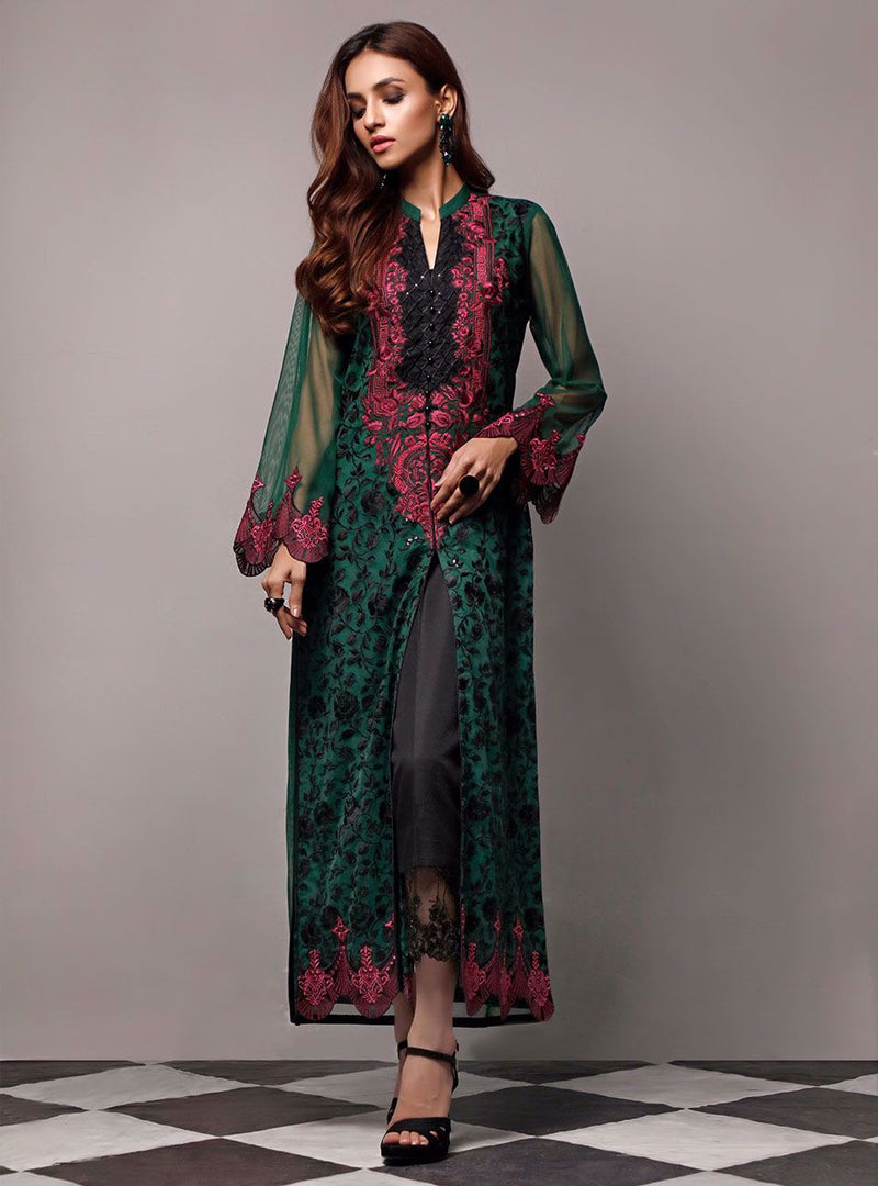 Zainab Chottani | Luxury Pret | EMERALD ELEGANCE by Zainab Chottani - Designer Dress - Type: Ladies Clothes - Available at Libayah - 100% Original