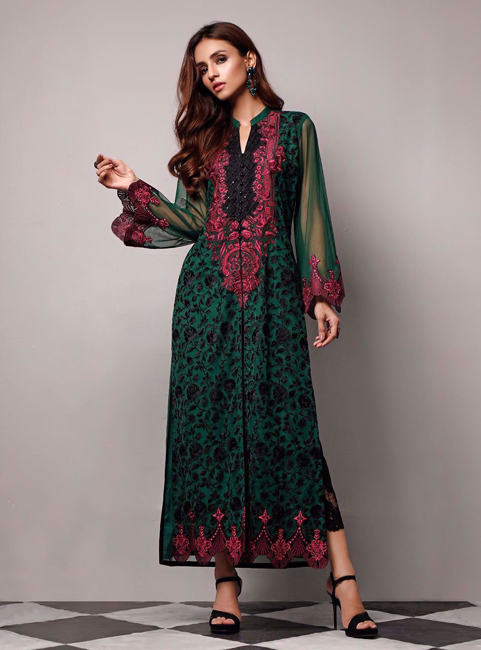 Zainab Chottani | Luxury Pret | EMERALD ELEGANCE by Zainab Chottani - Designer Dress - Type: Ladies Clothes - Available at Libayah - 100% Original