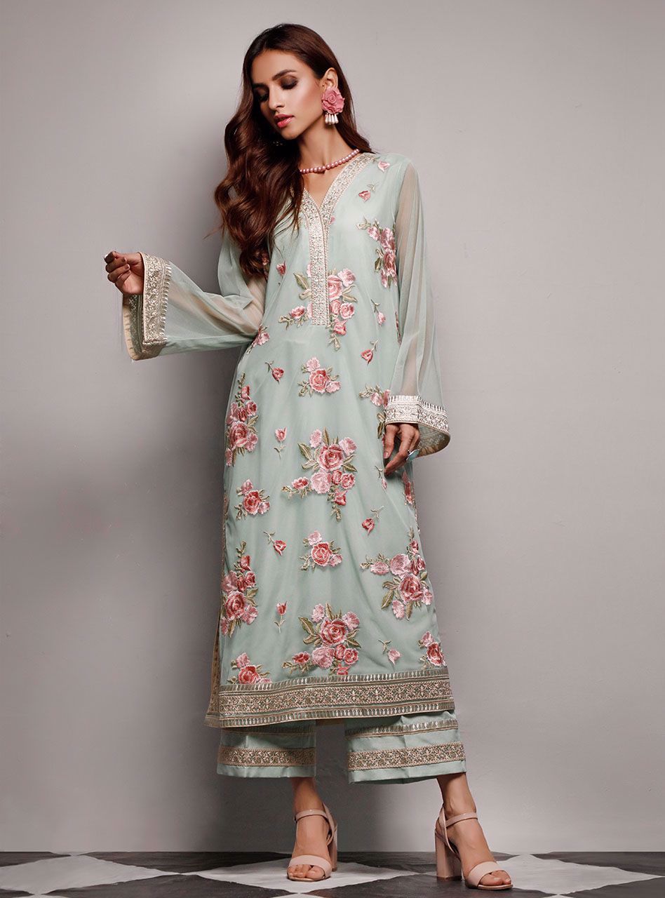 Zainab Chottani | Luxury Pret | CHRYSOLITE ROSE by Zainab Chottani - Designer Dress - Type: Ladies Clothes - Available at Libayah - 100% Original