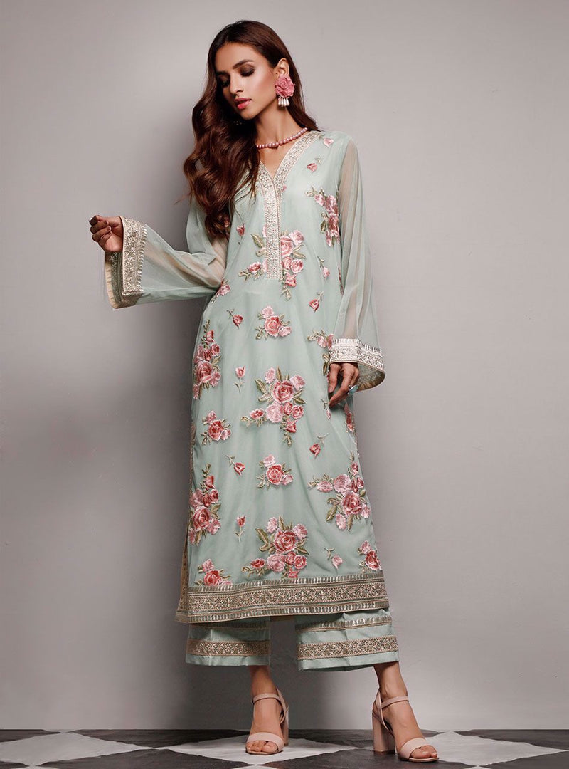Zainab Chottani | Luxury Pret | CHRYSOLITE ROSE by Zainab Chottani - Designer Dress - Type: Ladies Clothes - Available at Libayah - 100% Original