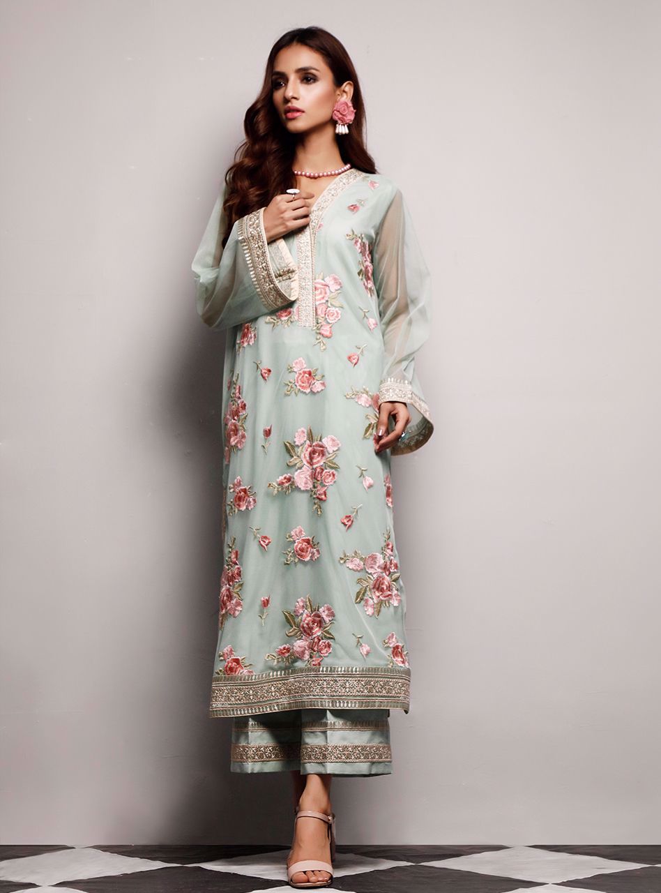Zainab Chottani | Luxury Pret | CHRYSOLITE ROSE by Zainab Chottani - Designer Dress - Type: Ladies Clothes - Available at Libayah - 100% Original