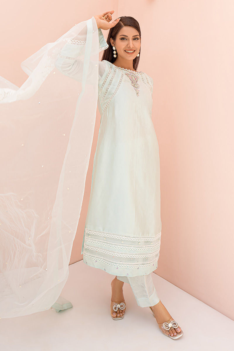 Fatima Khan | Luxury Pret 24 | DIZZLE BLUE by Fatima Khan - Designer Dress - Type: Luxury - Available at Libayah - 100% Original